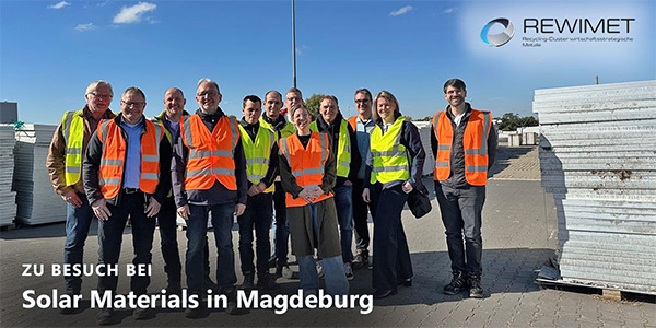 Betriebsbesichtigung bei Solar Materials: Nachhaltiges Recycling von Solarmodulen